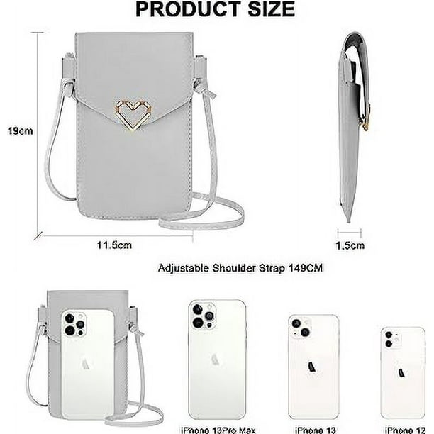  Bolsa para teléfono móvil Bolso mensajero para mujer, bolso  pequeño de cuero suave para mujer, mini bolso de hombro vertical, bolsa  cuadrada pequeña (A, 1 unidad) : Todo lo demás