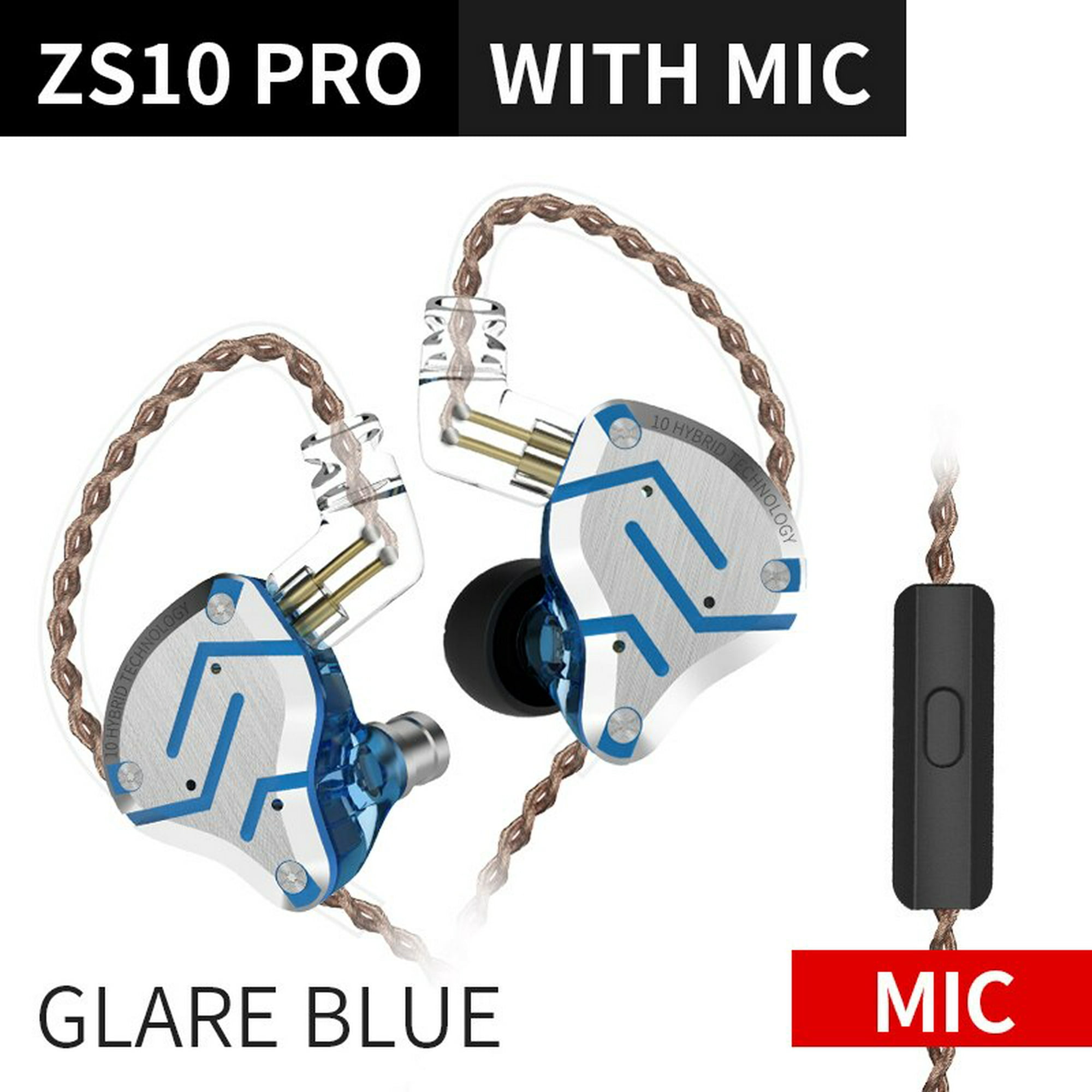 Audífonos kz zsn pro x originales in ear hibridos Negro Con Mic KZ