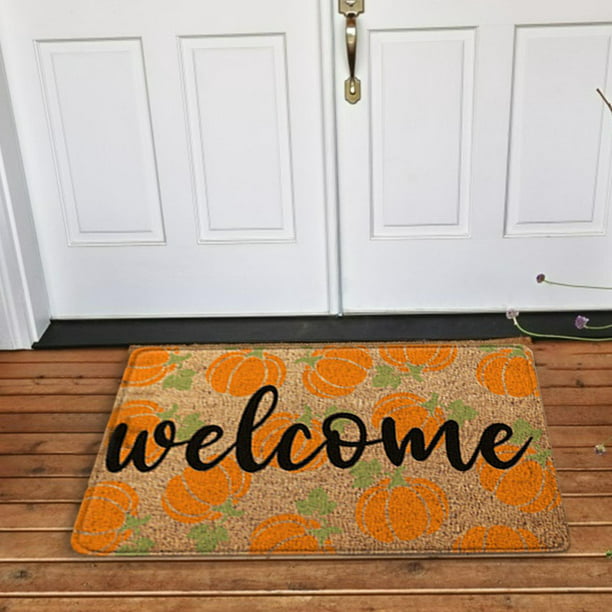 Felpudo de bienvenida para puerta delantera, alfombra lavable para