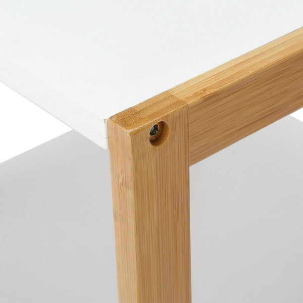 Relaxdays – Mesa auxiliar hecha de bambú, 52 x 40 x 31 cm, mesa
