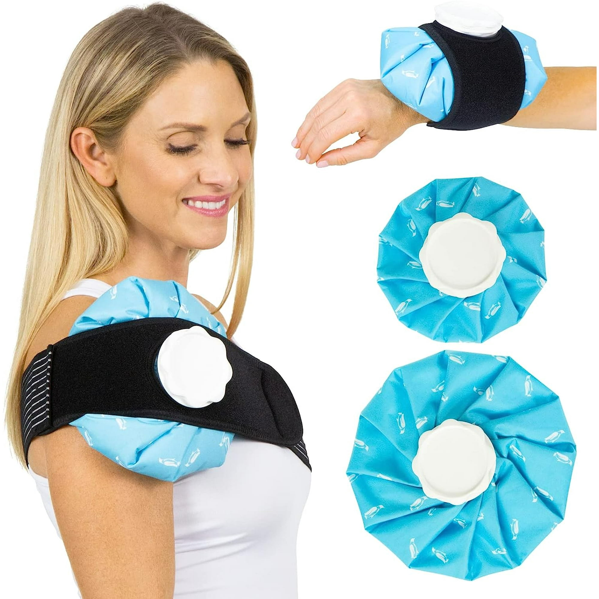 Bolsa de hielo, 3 tamaños, reutilizable, gran capacidad, kit de ayuda para  hielo frío para lesiones deportivas musculares y alivio del dolor (1#)