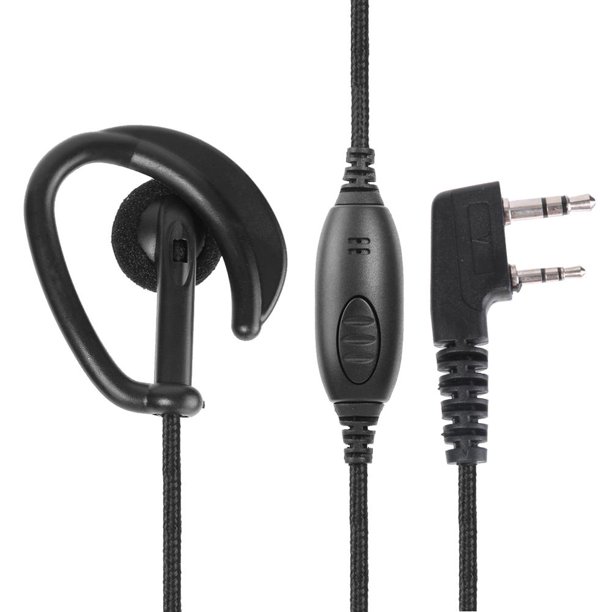 Auricular De Cable Trenzado Con Cabeza K De 2 Pines Para Radio Kenwood Baofeng Uv 5r Hugtrwg 