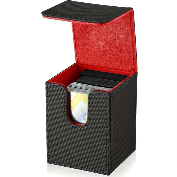 Caja de 3 piezas para cartas, caja de cartas coleccionables para más de 100  tarjetas, protector de cartas, caja de almacenamiento, caja de cartas  compatible con MTG TCG (negro, rojo, verde) 