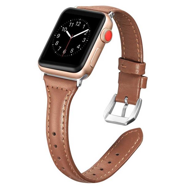 Correa De Cuero Vintage Leather Para Apple Watch Series Se 40mm Marrón