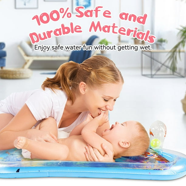 Colchoneta de agua Tummy Time para bebé niño niña PVC inflable