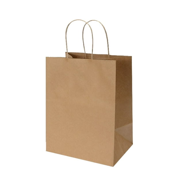Reli - Bolsas de papel, 110 unidades al por mayor, 8 x 4.5 x 10.25  pulgadas, bolsas pequeñas de papel Kraft marrón con asas, para regalos,  compras