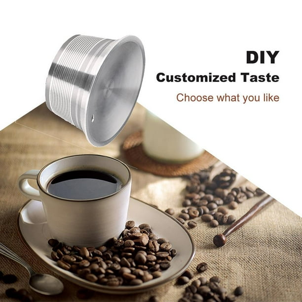 Taza de cápsula de café recargable reutilizable de acero