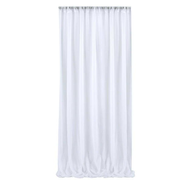 Barra de cortina blanca, barras de cortina de 1 pulgada para ventana de 30  a 84 pulgadas, incluye tres soportes de montaje (blanco)