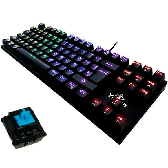 teclado mecánico gamer yeyian spark 2000 rgb usb switch azul yeyian spark 2000 switch azul mecanico rgb yat1804