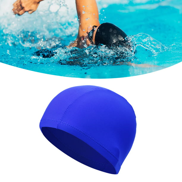 Gorro de natación Hombres Gorros de natación Elástico Portátil Transpirable  Color sólido de secado rápido Sombrero de natación Cubierta de la cabeza