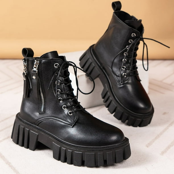 Otoño Zapatos Infantiles Niños Martin Botas De Moda Niñas Estilo Cortas  Negro Para