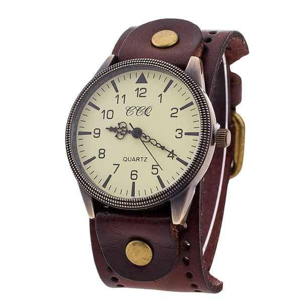  Correa de reloj de cuero genuino de repuesto de cuero de doble  cara suave reloj de pulsera smartwatch stirp para hombres 0.787 in 0.866 in  0.945 in 1.024 in, 26 mm