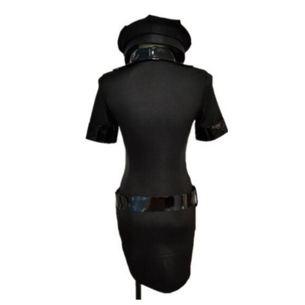 5 piezas disfraz de policía con cinturón con cremallera delantera