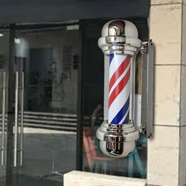  Luz de poste de peluquería exterior, letrero abierto para  peluquería, luz de poste de barbería, accesorios de decoración de barbería,  luz de poste de barbería, A : Belleza y Cuidado Personal