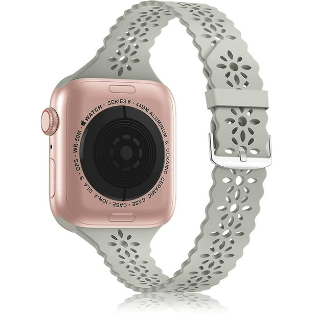  Correa de silicona compatible con Apple Watch de 42 mm