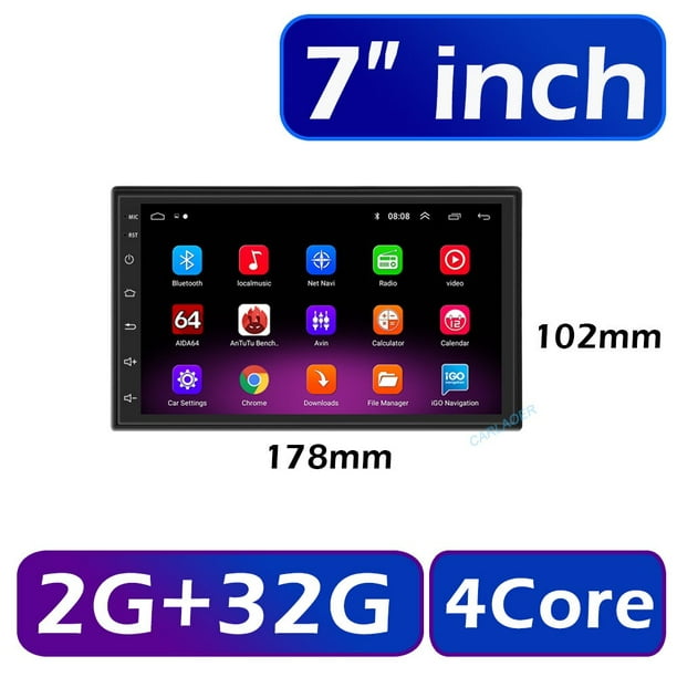 Radio Coche 2 DIN 8-Núcleos 2G+32G Android 12 con Carplay, Android