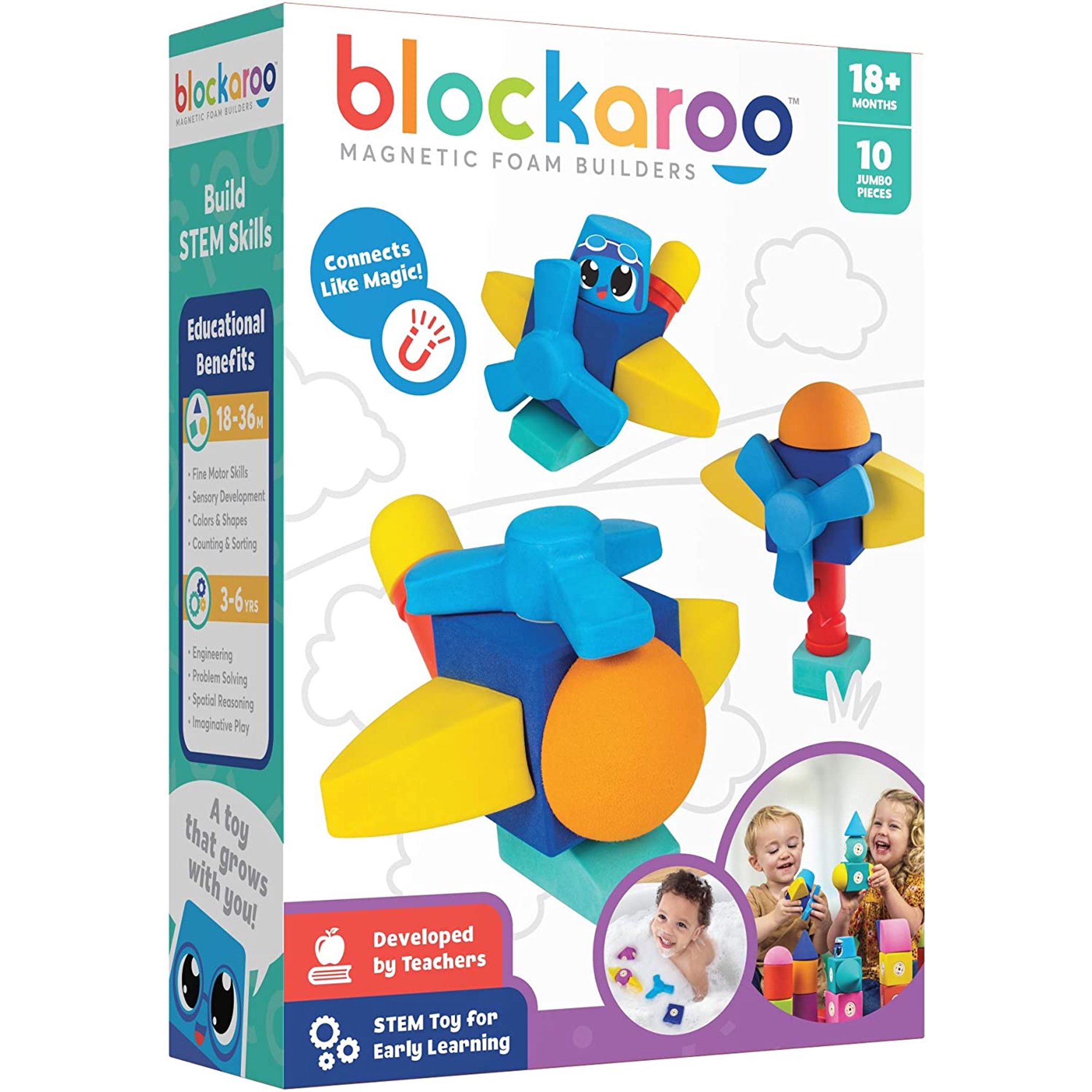 Bloques De Construccion De Espuma Magnetica Blockaroo Bloq Blockaroo Blockaroo Walmart En Línea 9678