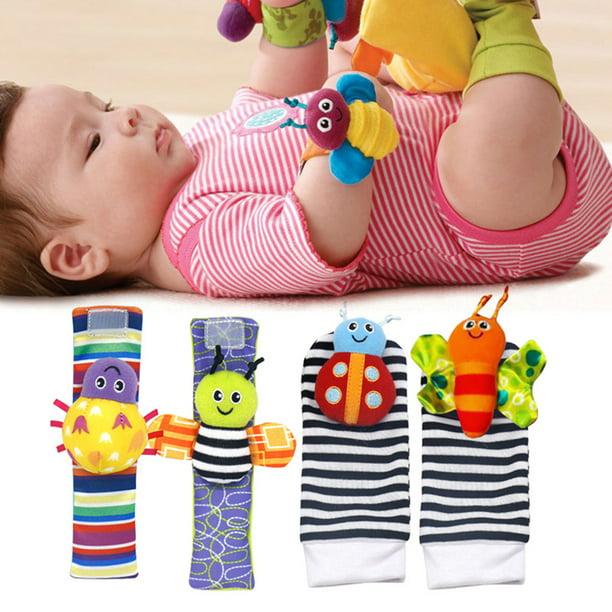 Calcetines infantiles con sonajero de muñeca para bebé juguetes de