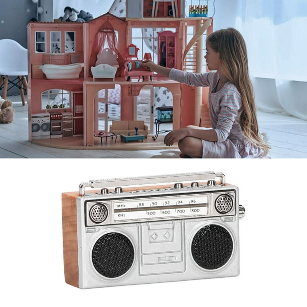 Accesorio de radio para casa de muñecas, radio para casa de