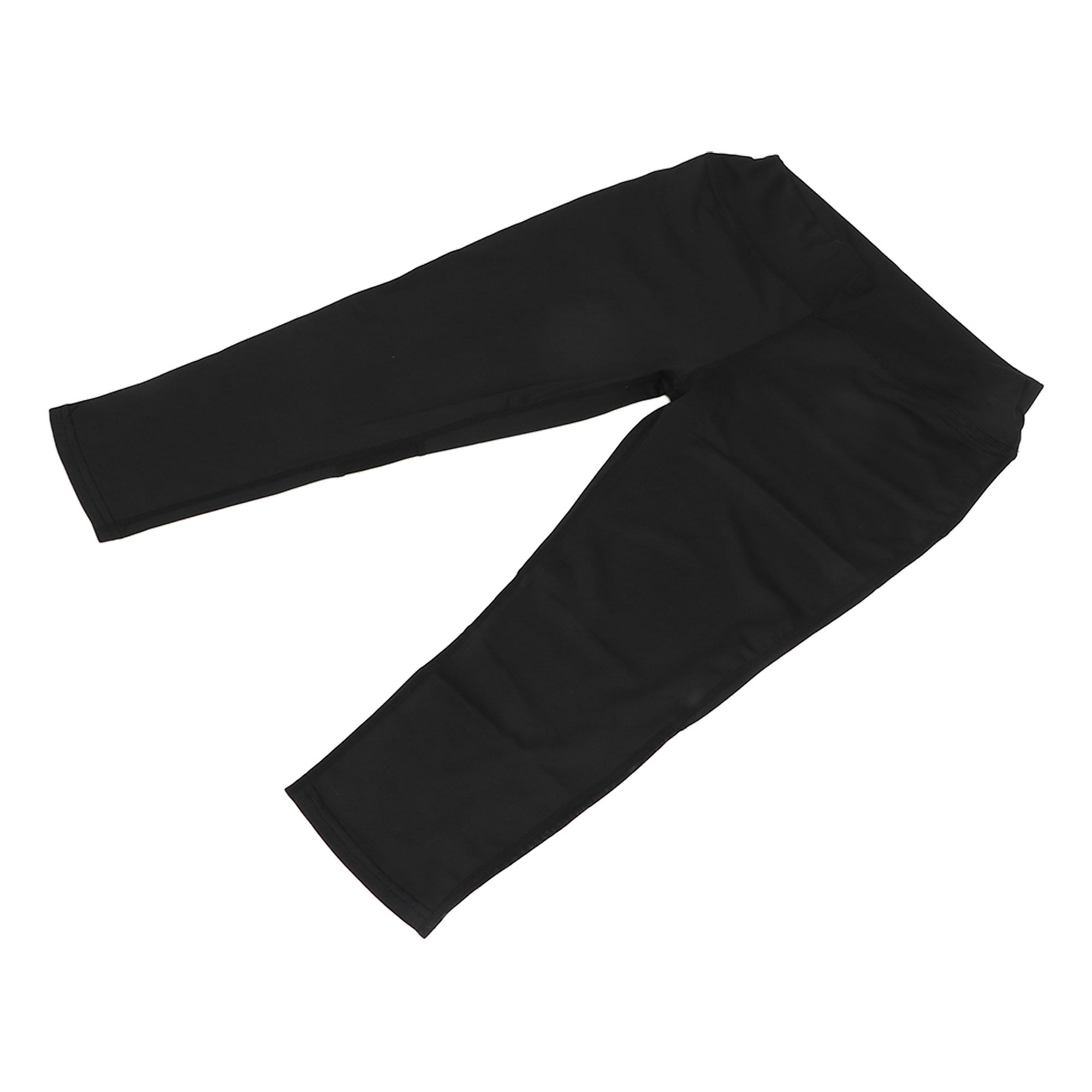 Leggings negros para mujer, de secado rápido, hasta el tobillo, plegables,  de malla, pantalones de retazos, buena elasticidad (color: negro, tamaño