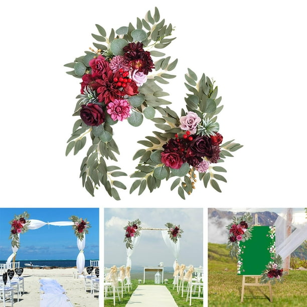 Arco de la boda Flores Floral Swag Telón de fondo Centro de mesa