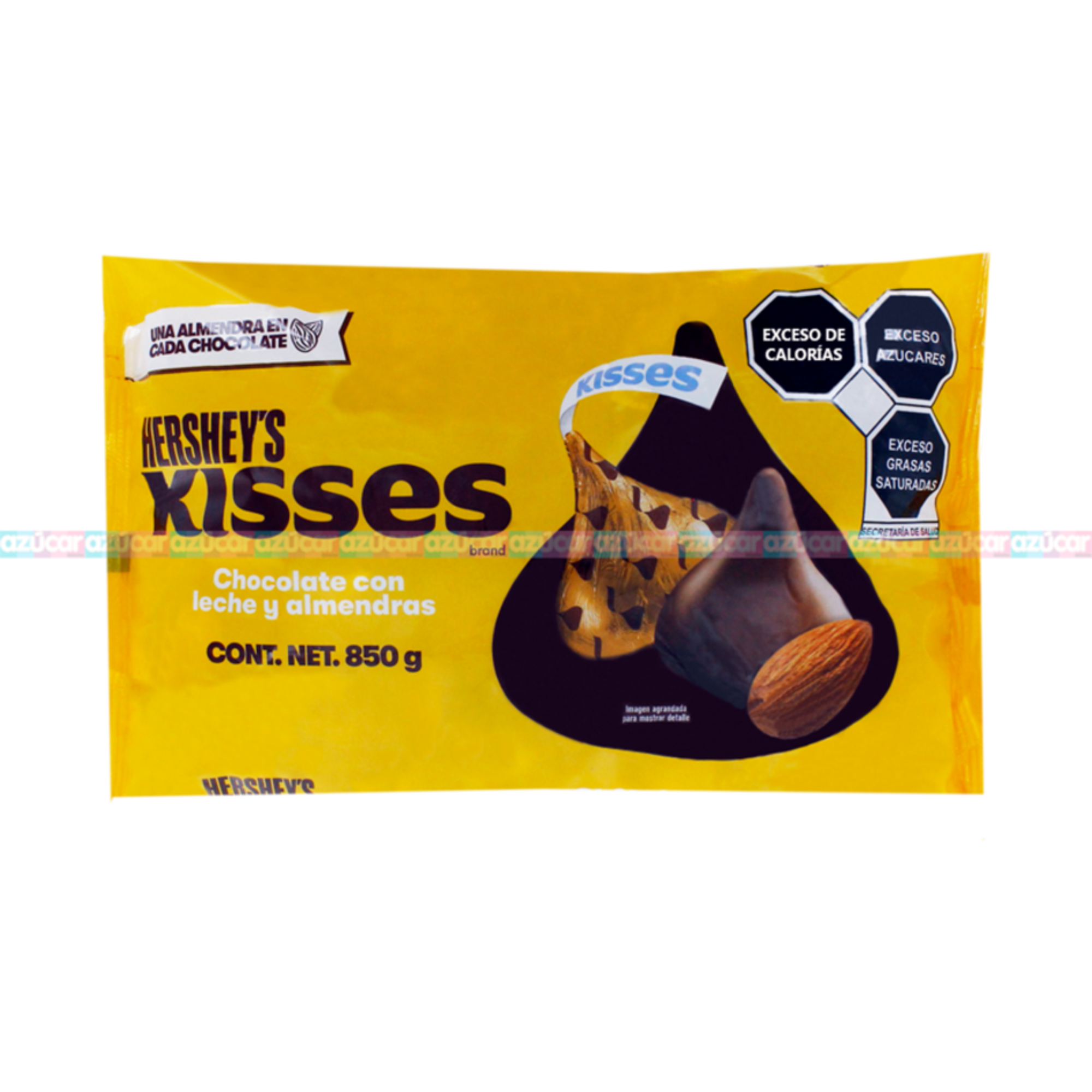Pack de 5 Chocolate Kisses Almendras+10 de 850GR Kisses Caja Bodega