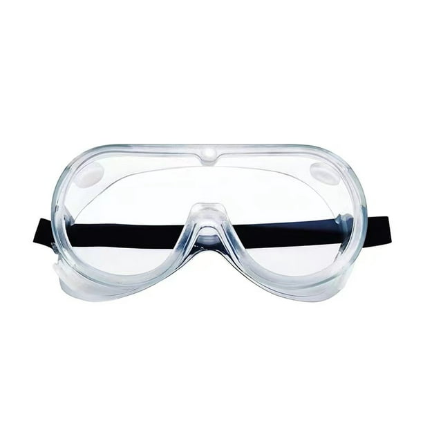 Gafas de seguridad transparentes para hombres y mujeres, lentes de  laboratorio antivaho para trabajo, brazos ajustables y cordón, protección  ocular