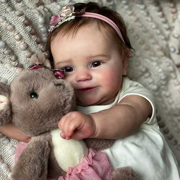 Bebe reborn doll 50 cm nuevo hecho a mano silicona reborn baby muñeca  realista
