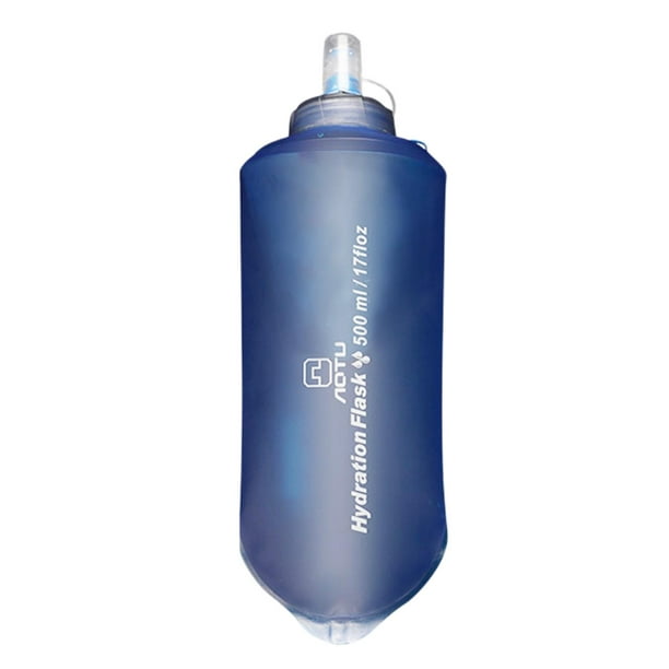 Botella Plegable De Silicona Frio Caliente 700 Ml Azul Acero