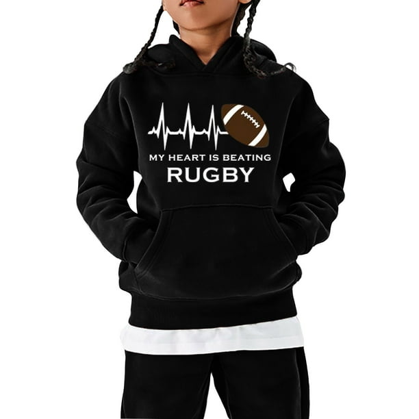 Gibobby Sudadera con capucha al fútbol americano Regalo deportivo Sudadera  para adolescentes Jugador de rugby vintage Deportes Niños Niñas de  rugby(Negro, 11-12 Años)