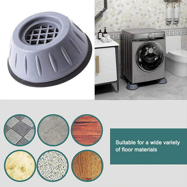 Pie para lavadora antivibración de 4 piezas, soporte para lavadora  antivibración, pie para lavadora, adecuado para electrodomésticos como  lavadoras y secadoras JM