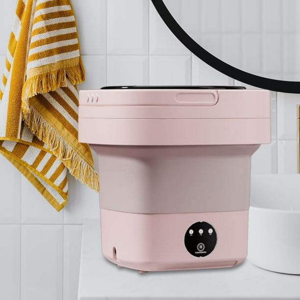 Lavadora plegable de 5KG, turbina de gran capacidad alimentada por USB,  Mini lavadora de cubo plegable para ropa interior de lencería