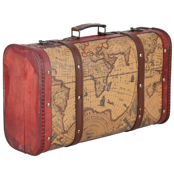 Alvinlite Maleta de madera vintage con cerradura de hebilla, maleta retro  caja de almacenamiento de madera decoración de estudio exhibición de  ventana