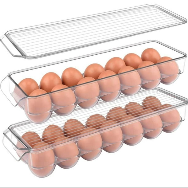 Fridge/Freeze Binz Envase para Huevos, huevera de plástico Grande para 14  Huevos, TransparenteGreenco - Huevera apilable para nevera con tapa,  almacena 14 huevos, transparente WSX 9024736120185