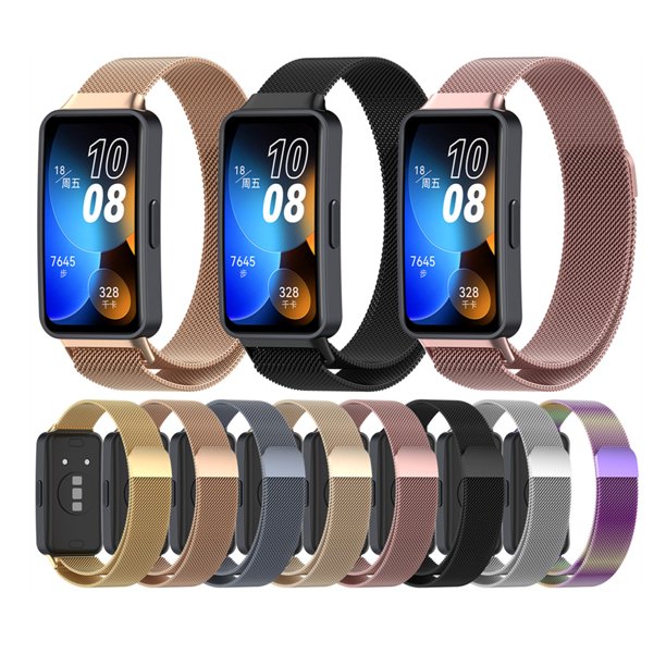 Correa de reloj de acero inoxidable para Huawei Band 8, pulsera de