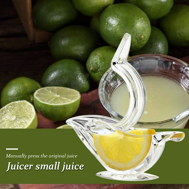 Exprimidor de limón manual, exprimidor de rodajas de limón manual de  acrílico, exprimidor de frutas transparente portátil, forma de pájaro  elegante, exprimidor de mano para naranja