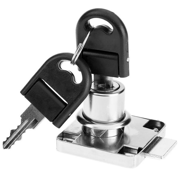 Cerradura de la puerta del cajón del gabinete de doble llave Cerradura del  pestillo del buzón (22 mm no universal) JShteea Libre de BPA