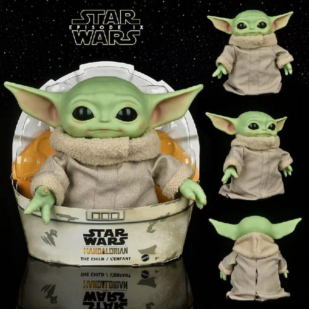 Peluche Baby Yoda Grogu Mandalorian Star Wars Disney 28cm