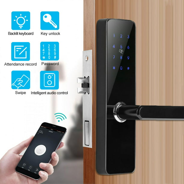 Cerradura de puerta con código, Cerradura de puerta inteligente digital  Cerradura de puerta electrónica Cerradura de puerta con tarjeta Fabricada  por expertos