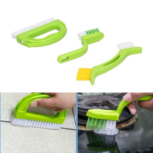 4 Uds cepillo limpiador de lechada cepillo de limpieza de juntas de  azulejos para limpieza de lavabo de bañera