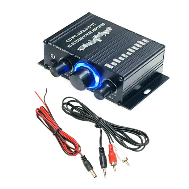 Mini Amplificador De Audio Para Auto Casa 2 De Canales 600w