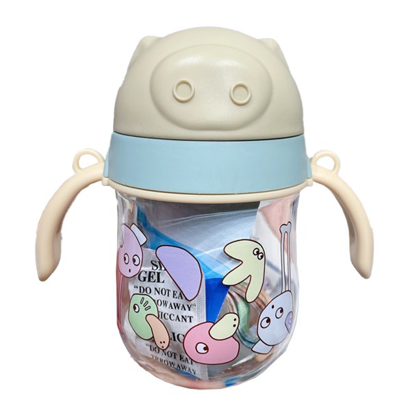 Vaso para sorber con pajita ponderada y asas para bebés y niños