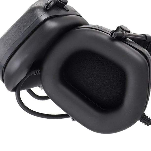 Casco Auricular Auricular Protección de tiro resistente Orejeras Tiro de  oído con micrófono desmontable Los 9.5x10cm kusrkot Auriculares tácticos