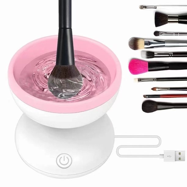 Limpiador de brochas de maquillaje eléctrico USB portátil, lavadora de  brochas, herramienta de limpieza de brochas de maquillaje, negro, rojo