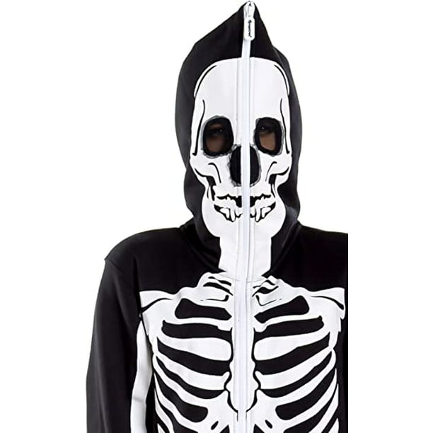 Disfraz de esqueleto de Halloween para mujer - Mono de una pieza fácil y  cómodo para adulto - Impres JAMW Sencillez