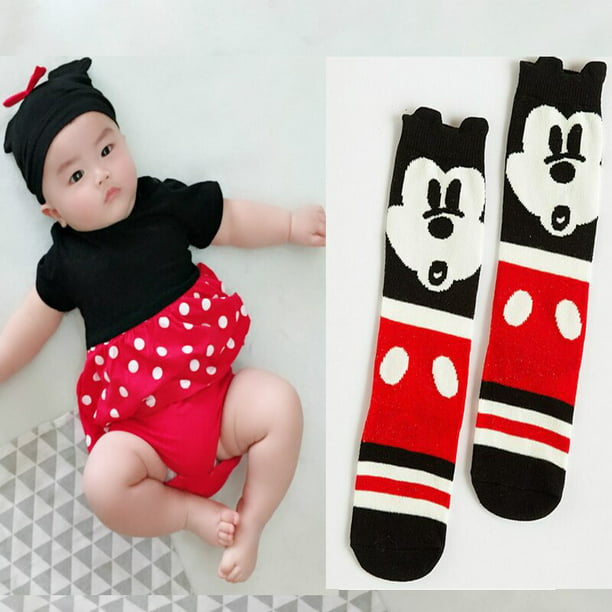 Mono de verano para niña, ropa Mickey Mouse de animados, Pelele de Minnie para niño recién nacido, sombrero, corta, calcetín, de 3 uds, Top18M de algodón infantil Gao