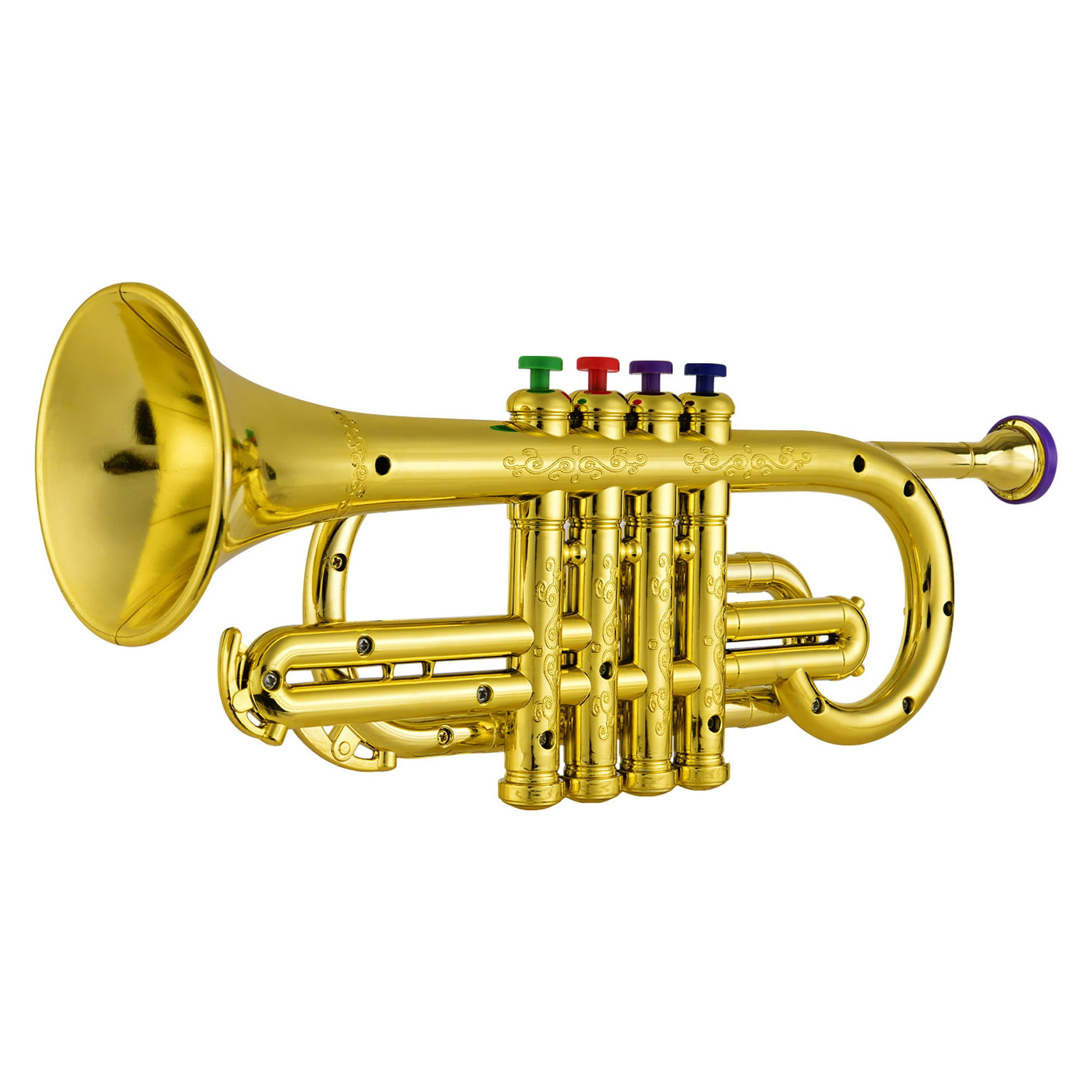 36 piezas de trompeta de plástico para niños, juguetes de ruido para jugar  trompeta metálica, mini trompeta brillante, trompeta de ruido, juguetes de