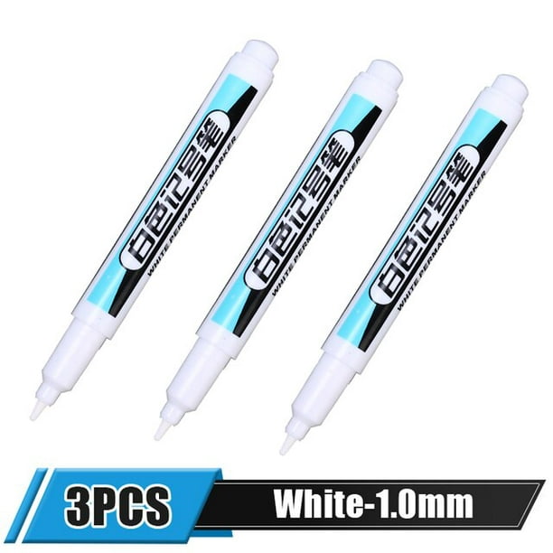 Rotuladores blancos aceitosos para pintura de vidrio, bolígrafos de  Graffiti impermeables, lápiz de Gel permanente para neumáticos, cuaderno,  0,7mm, 1mm, 2,5mm, 5/1 Uds.