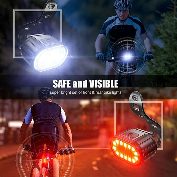 Luces LED para Bicicleta USB Recargable Faro Luz Delantera Lámpara