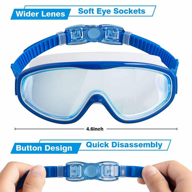 Gafas de natación para niños (paquete de 3) estilos suaves de entrenamiento  a prueba de fugas para niños, piscina de verano y natación en el mar